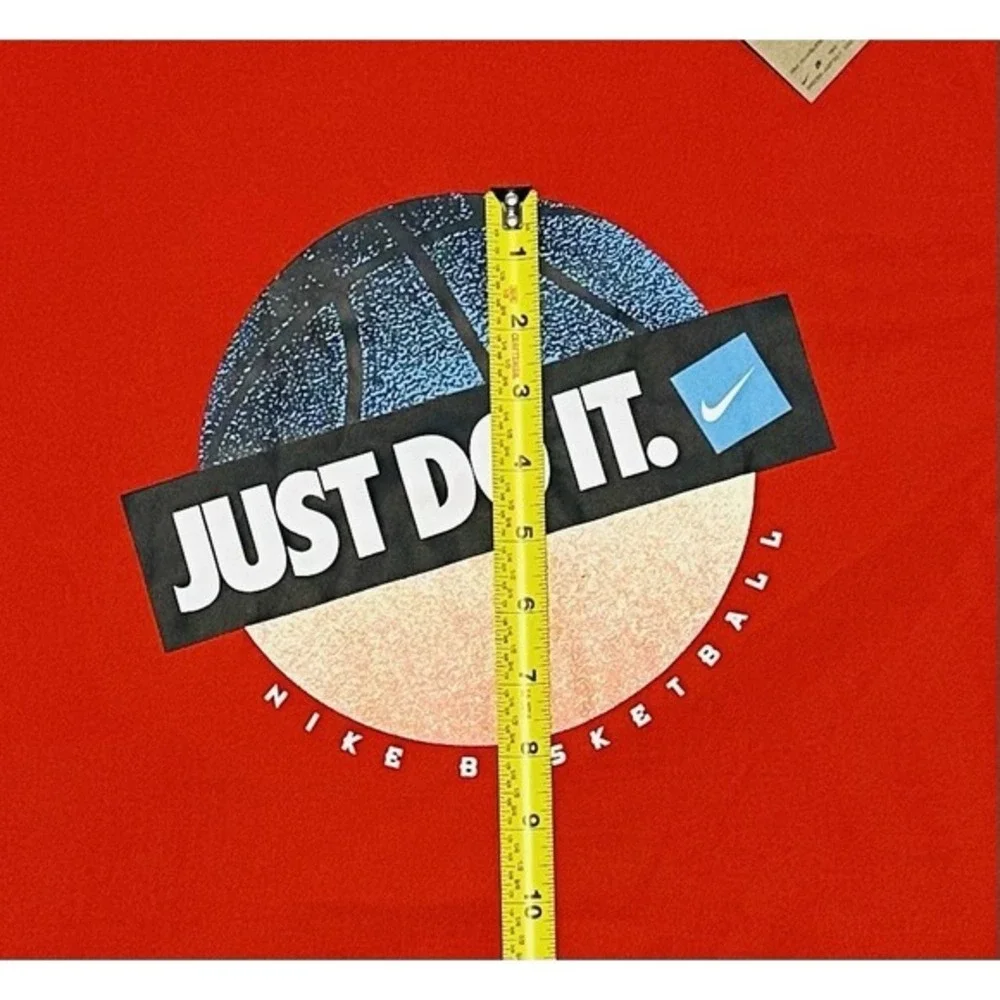 The Nike Tee JUST DO IT Basketball Dri-Fit Red Shirt Men's Medium HF6203-657 NWT